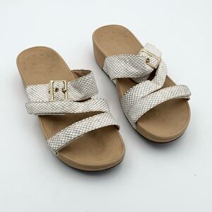 Vionic Pacific Rio slide sandals snake skin slide platform women’s size 10